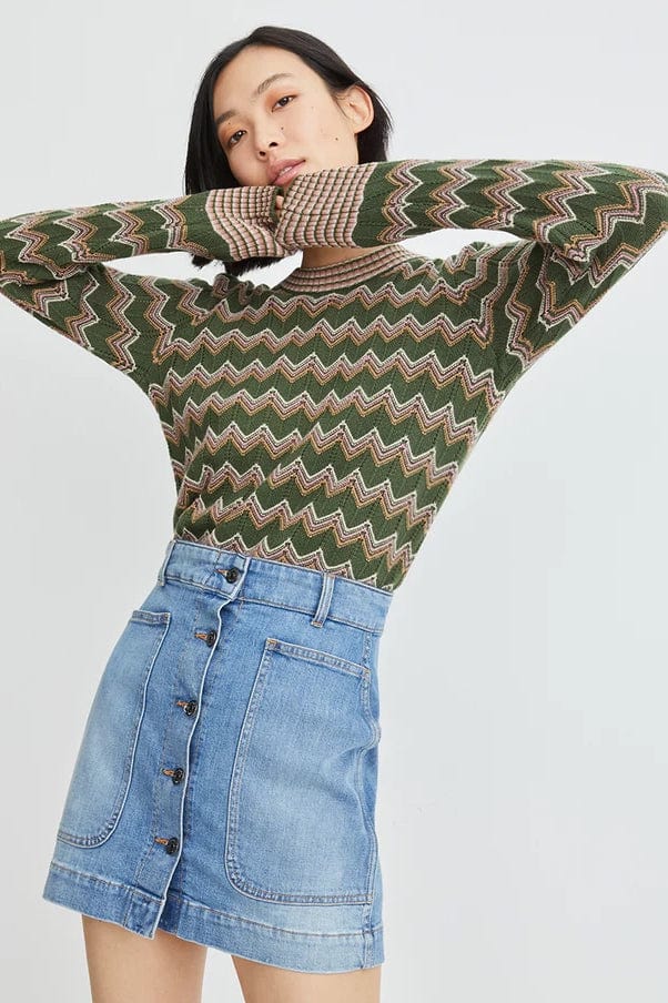 VERONICA BEARD-Davignon Chevron Sweater-