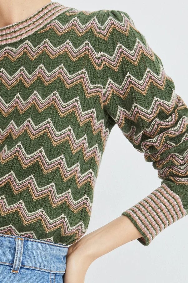 VERONICA BEARD-Davignon Chevron Sweater-