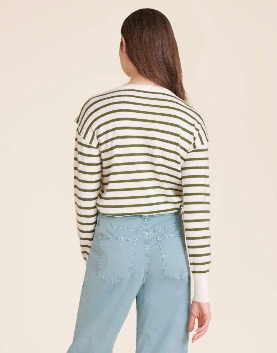 VERONICA BEARD-Leni Striped Tie Sweater-