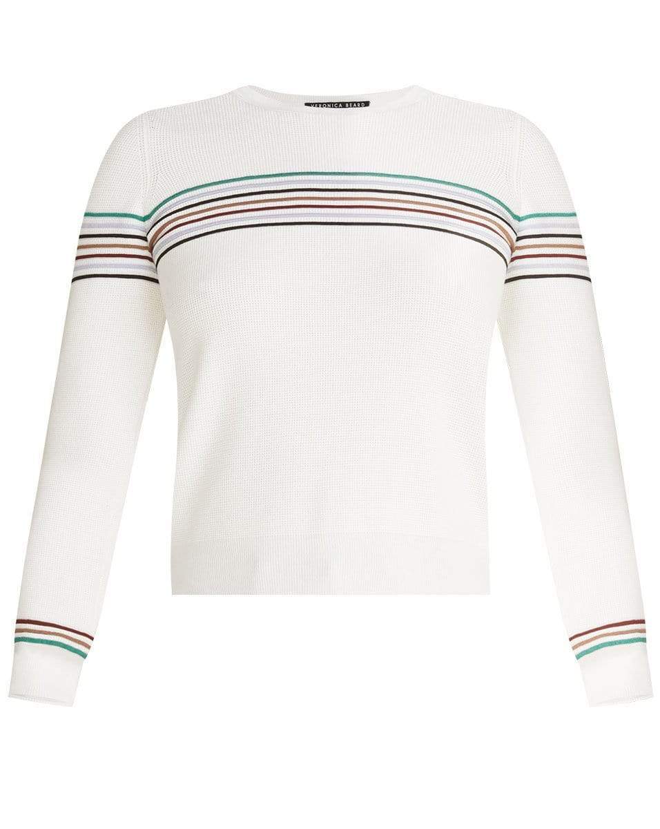 VERONICA BEARD-Ivory Posie Crewneck Pullover-