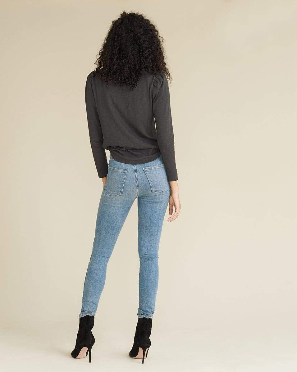 VERONICA BEARD-Charcoal Mason Baseball Tee-