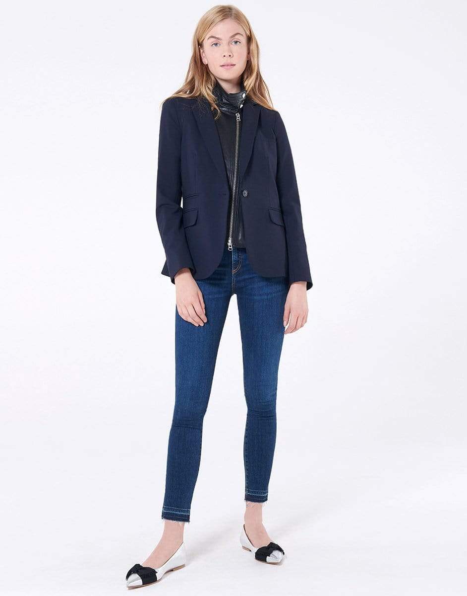 VERONICA BEARD-Leather Moto Dickey-BLACK