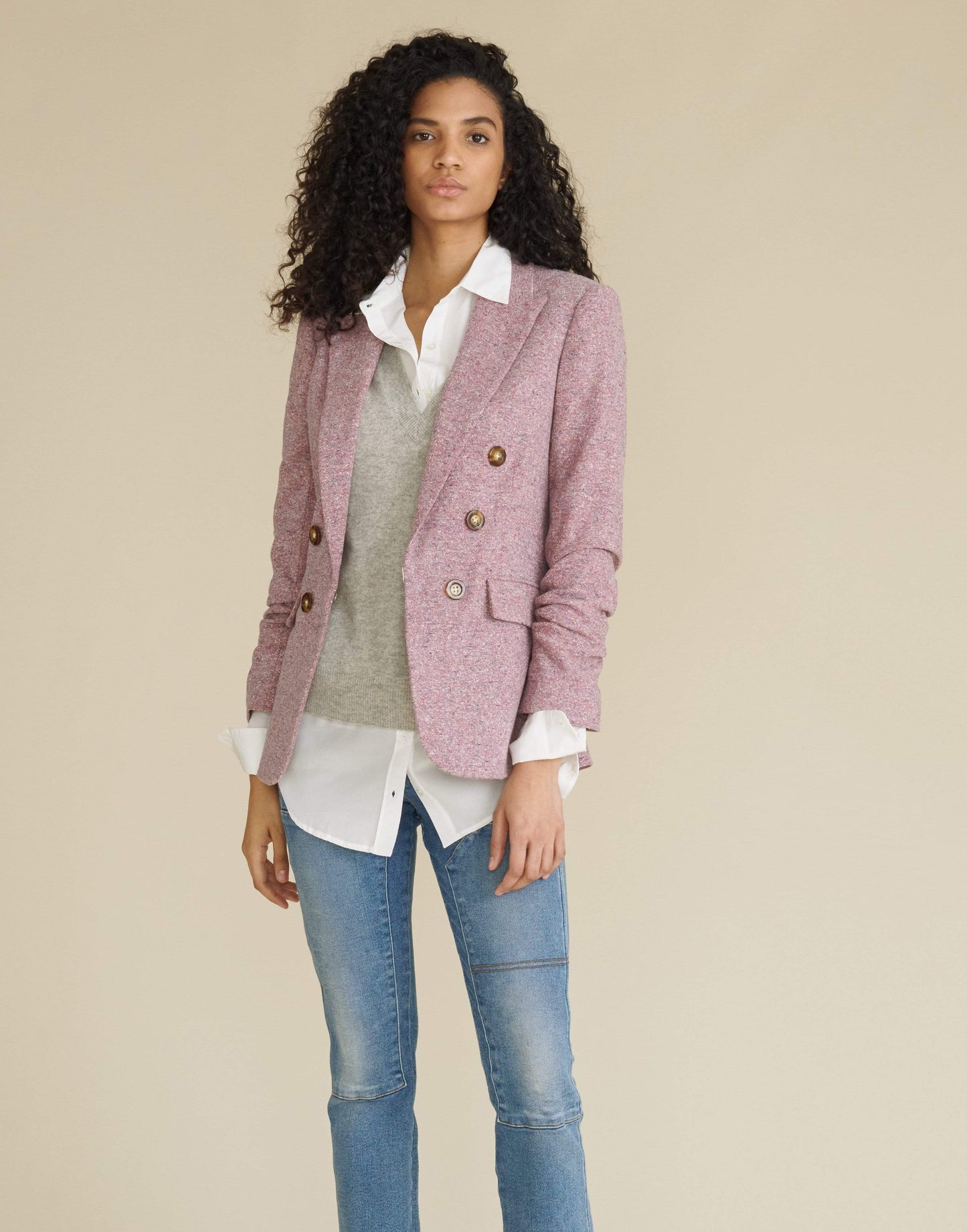 VERONICA BEARD-Beacon Heathered Dickey Jacket-