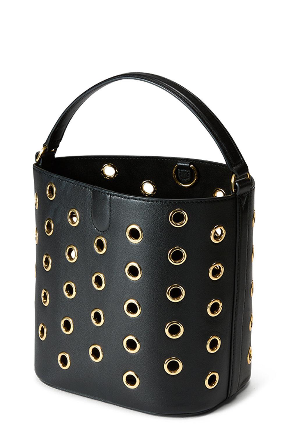 VERONICA BEARD-Small Grommet Feed Bag-BLK/GOLD