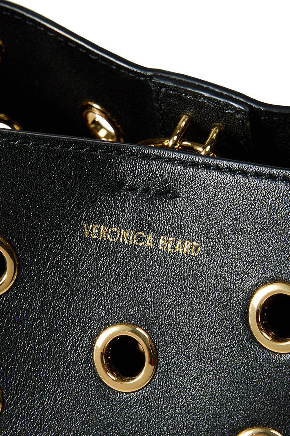 VERONICA BEARD-Small Grommet Feed Bag-BLK/GOLD