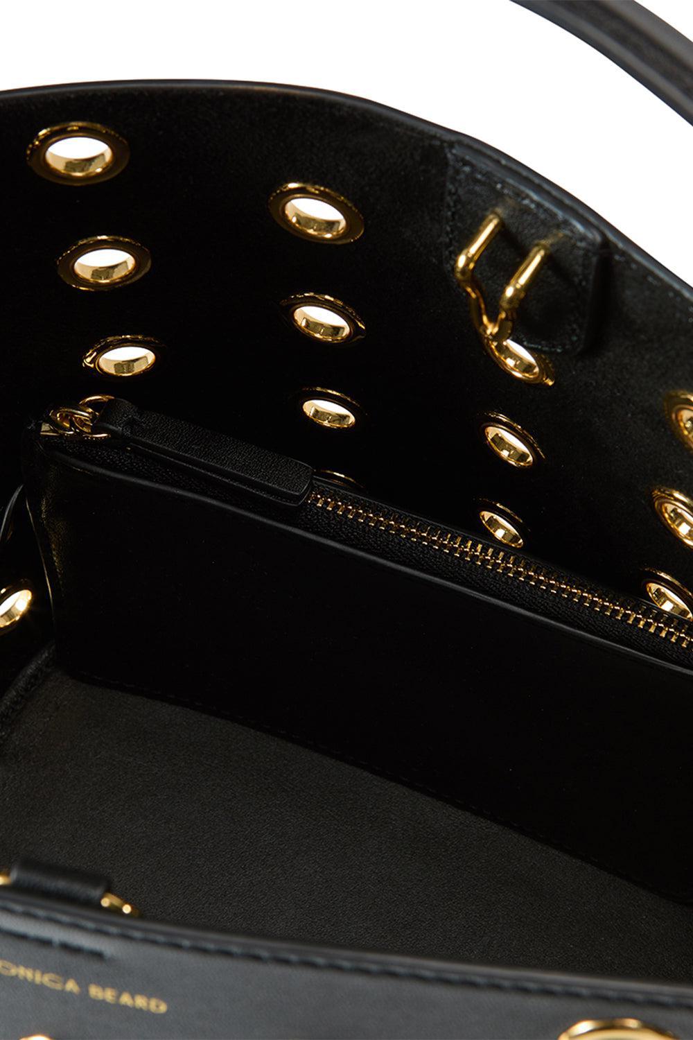 VERONICA BEARD-Small Grommet Feed Bag-BLK/GOLD