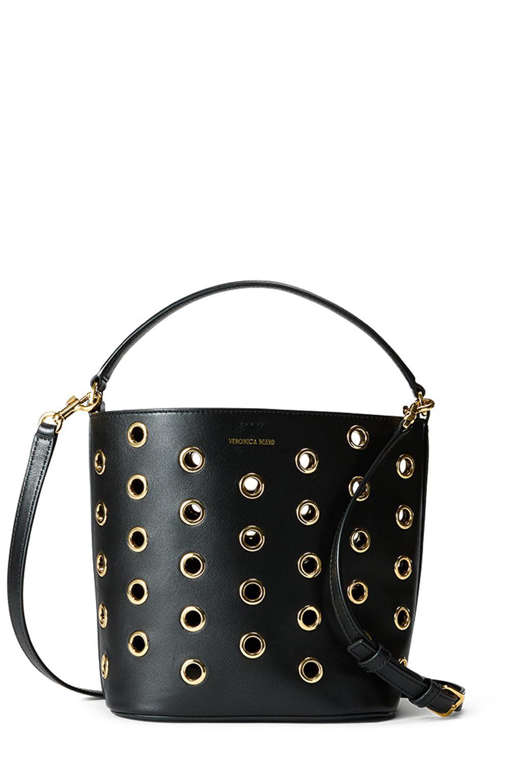 VERONICA BEARD-Small Grommet Feed Bag-BLK/GOLD