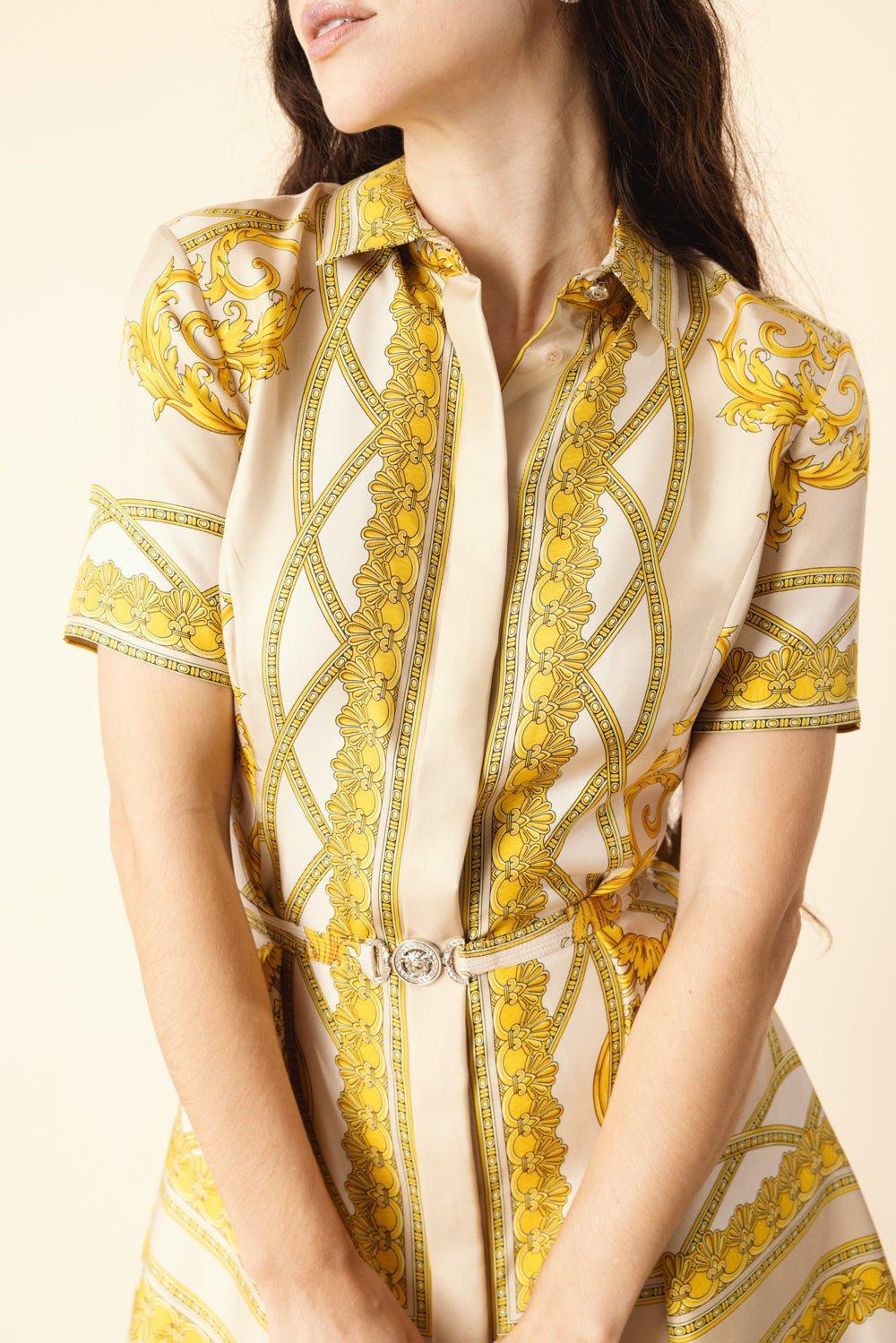 VERSACE-La Coupe Des Dieux Shirt Dress-