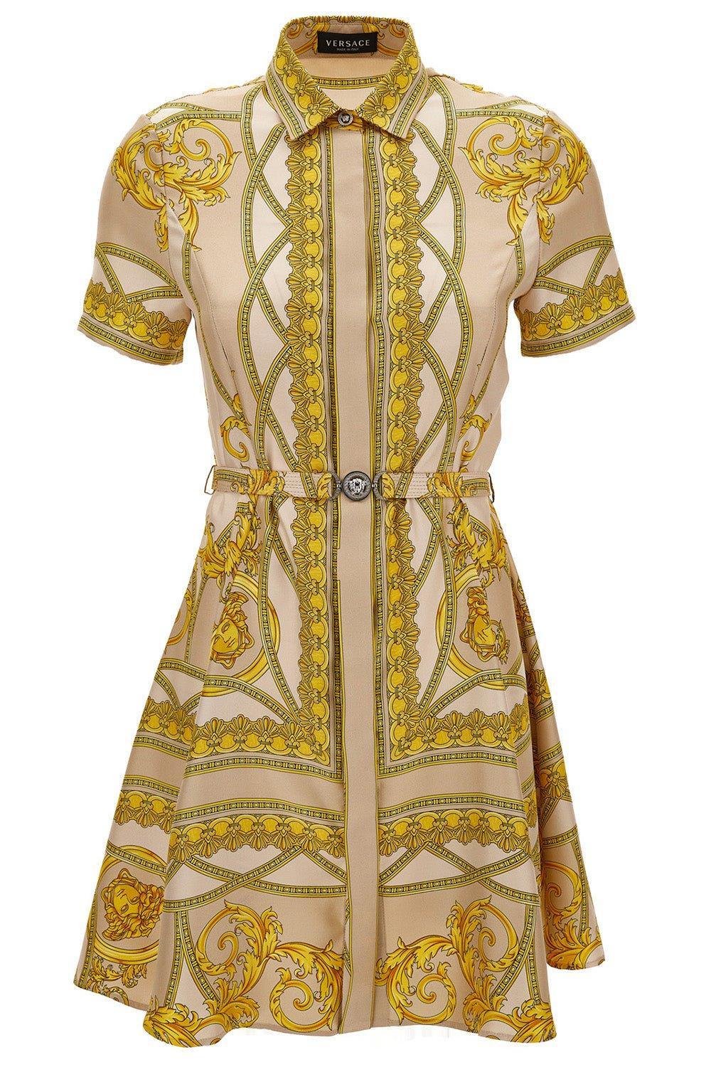 VERSACE-La Coupe Des Dieux Shirt Dress-