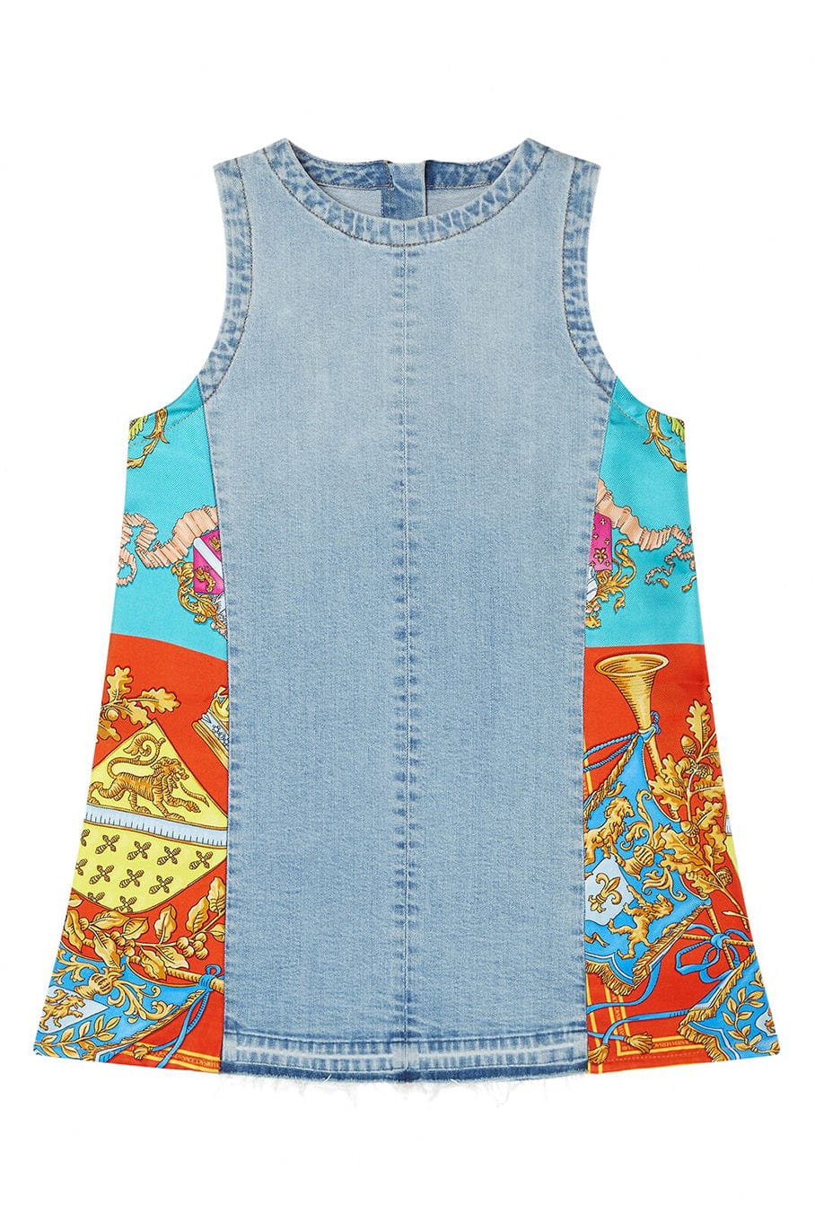 VERSACE-Denim A Line Mini Dress-