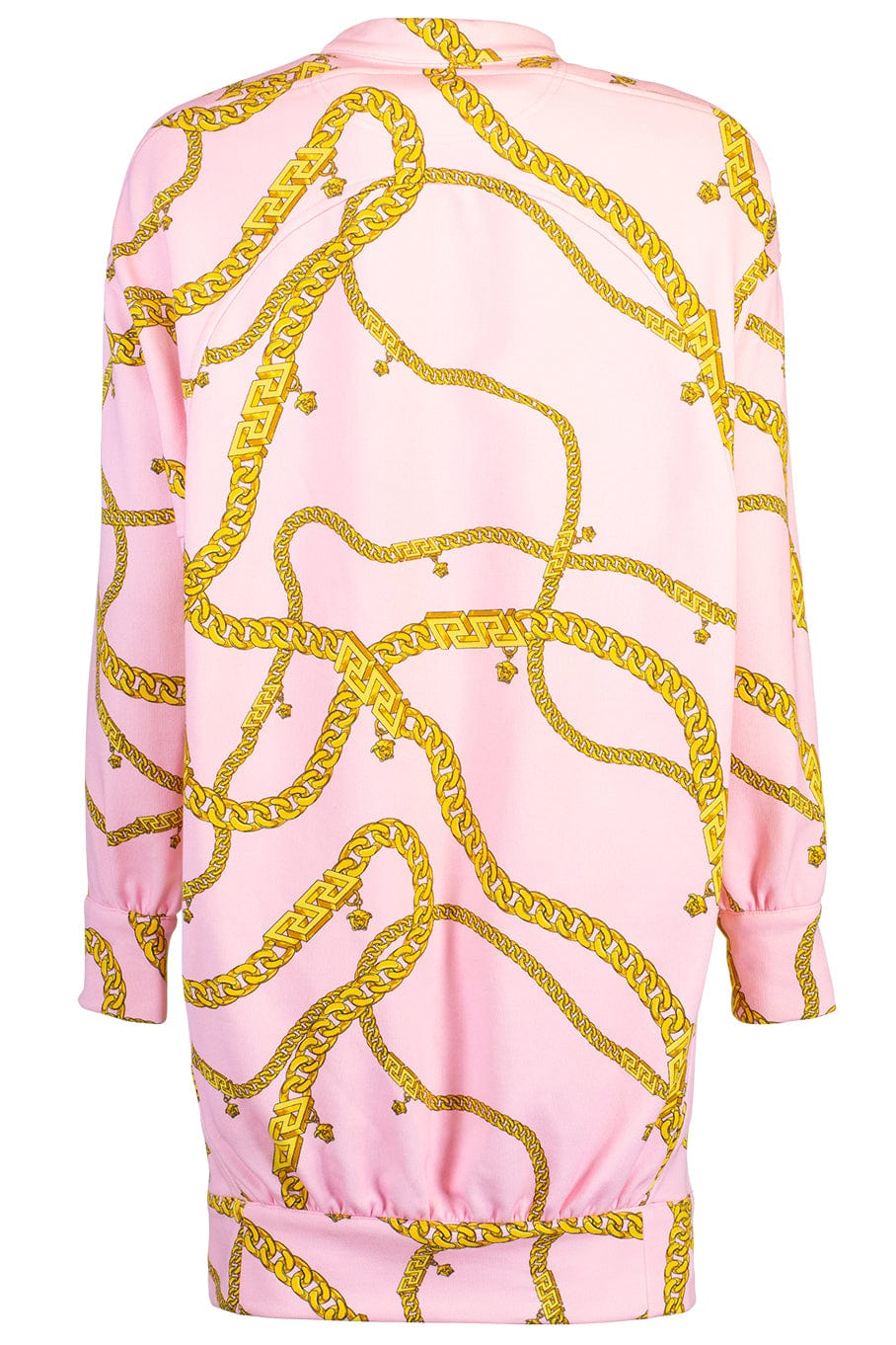 VERSACE-Long Sleeve Chain Sweatshirt Dress-