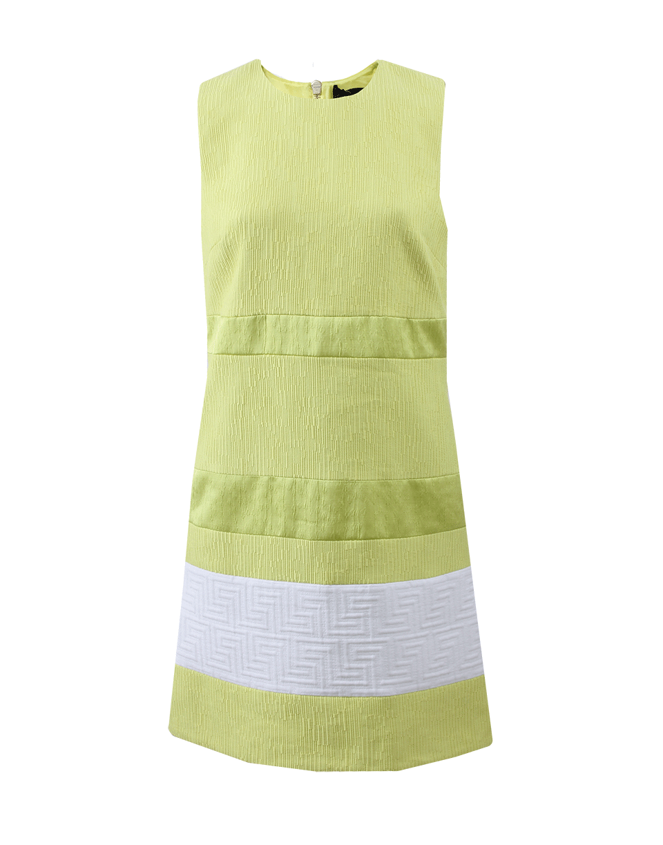VERSACE-Striped Sheath-LIM/WHT