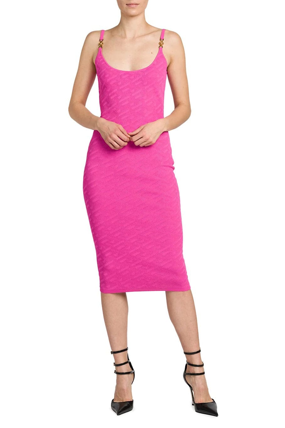 VERSACE-Sleeveless Knit Dress-