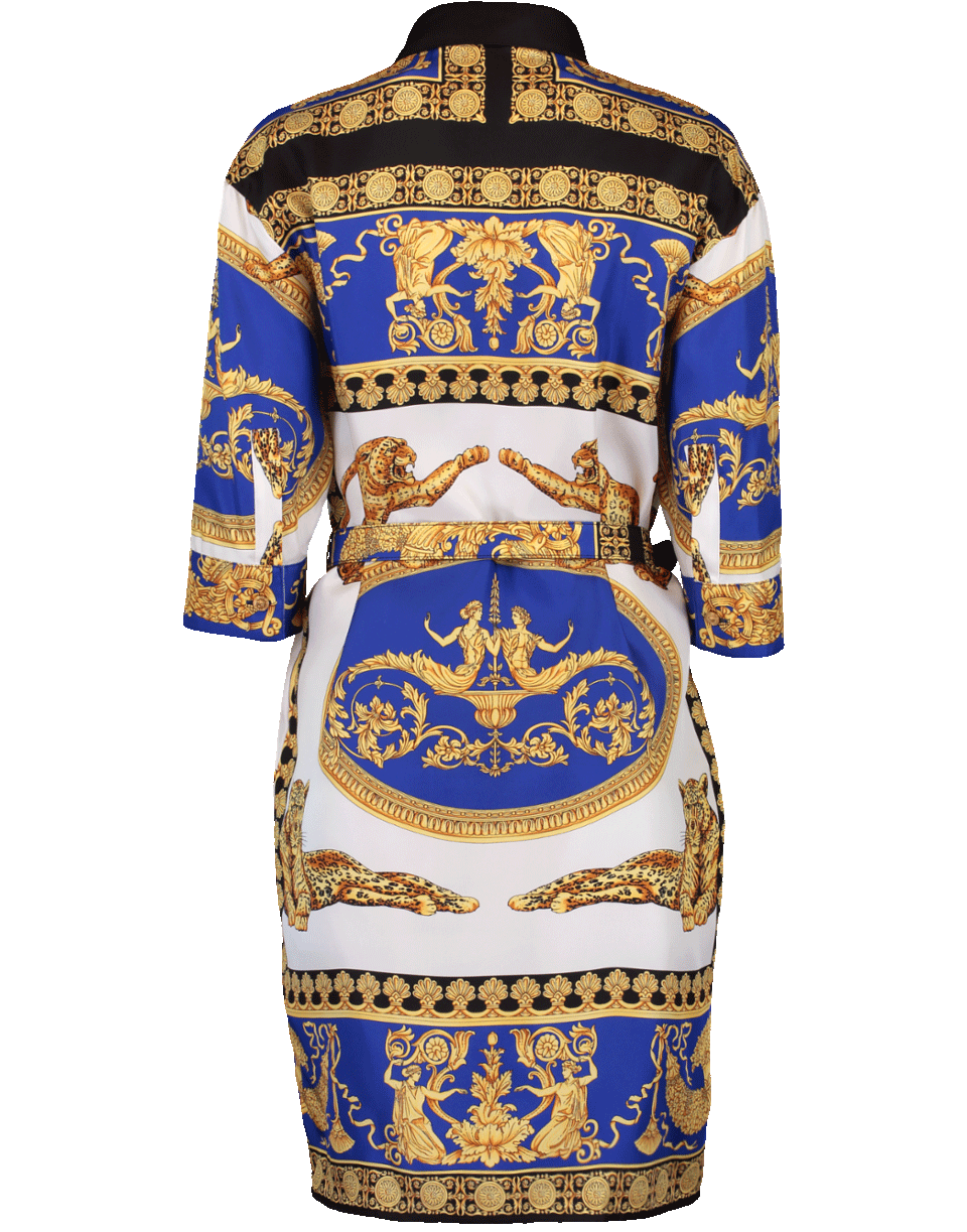VERSACE-Printed Shirt Dress-