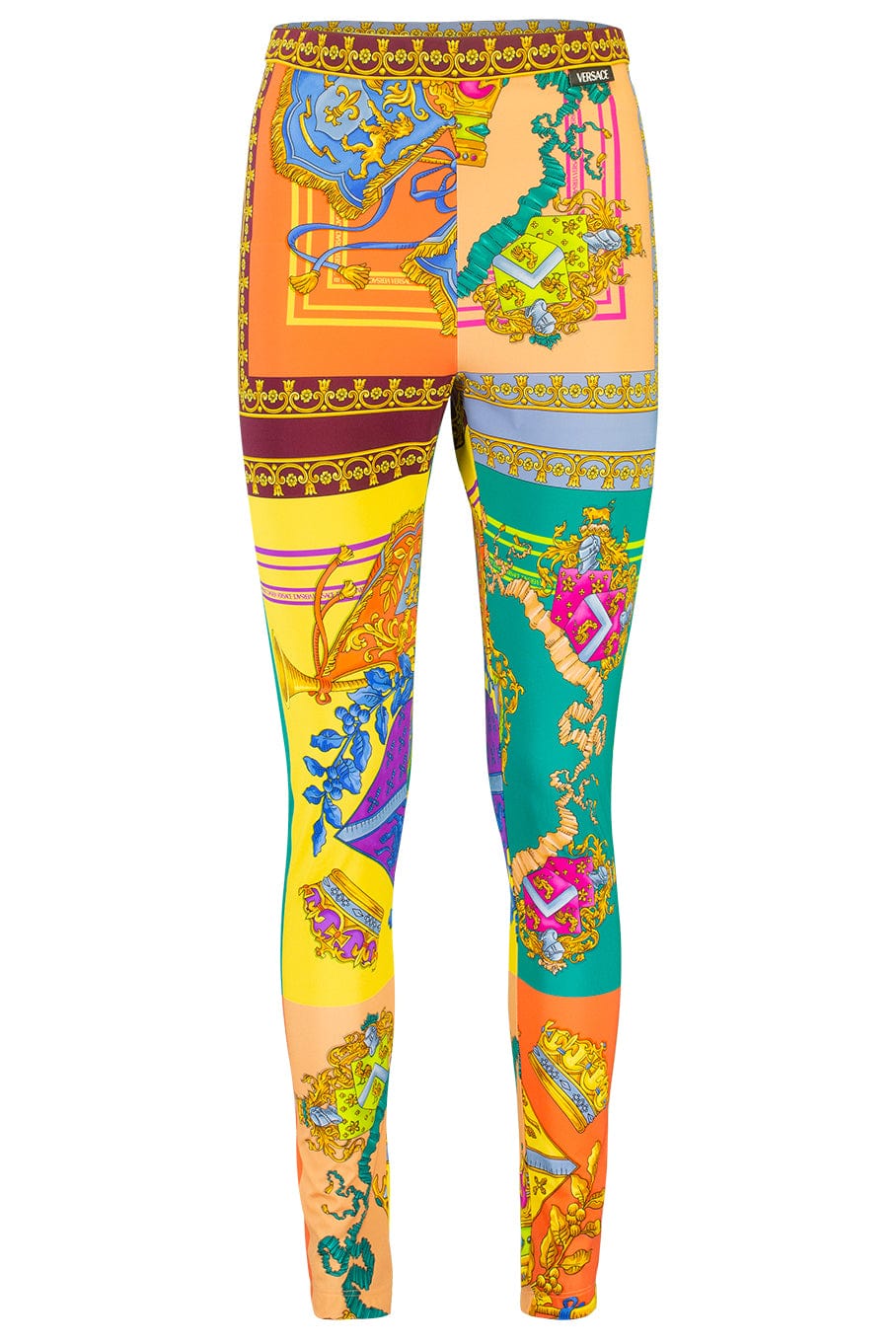 VERSACE-Patchwork Lycra Leggings-