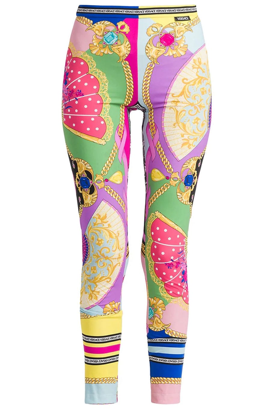 VERSACE-Printed Leggings - Multi-