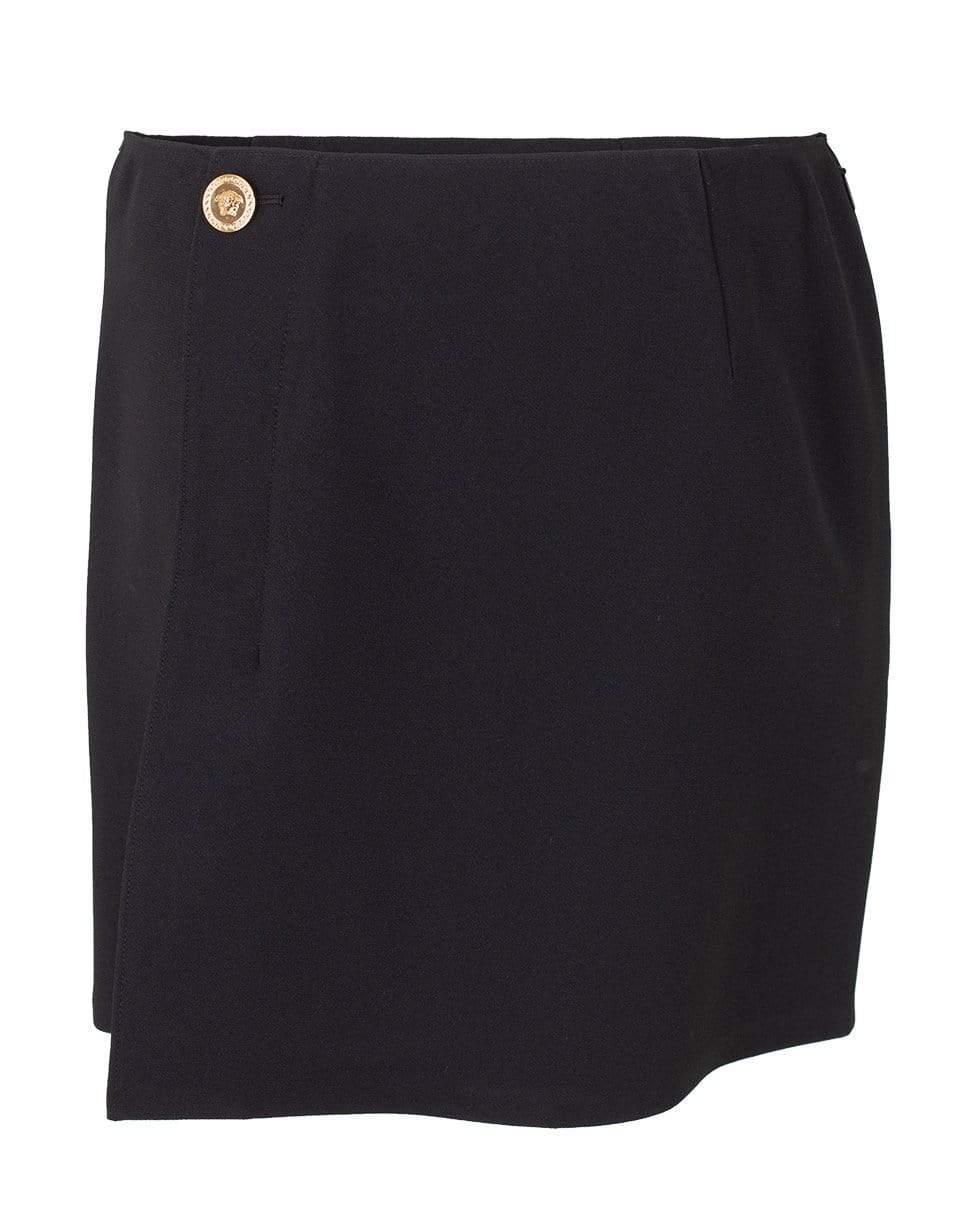 VERSACE-Gold Button Mini Skirt-