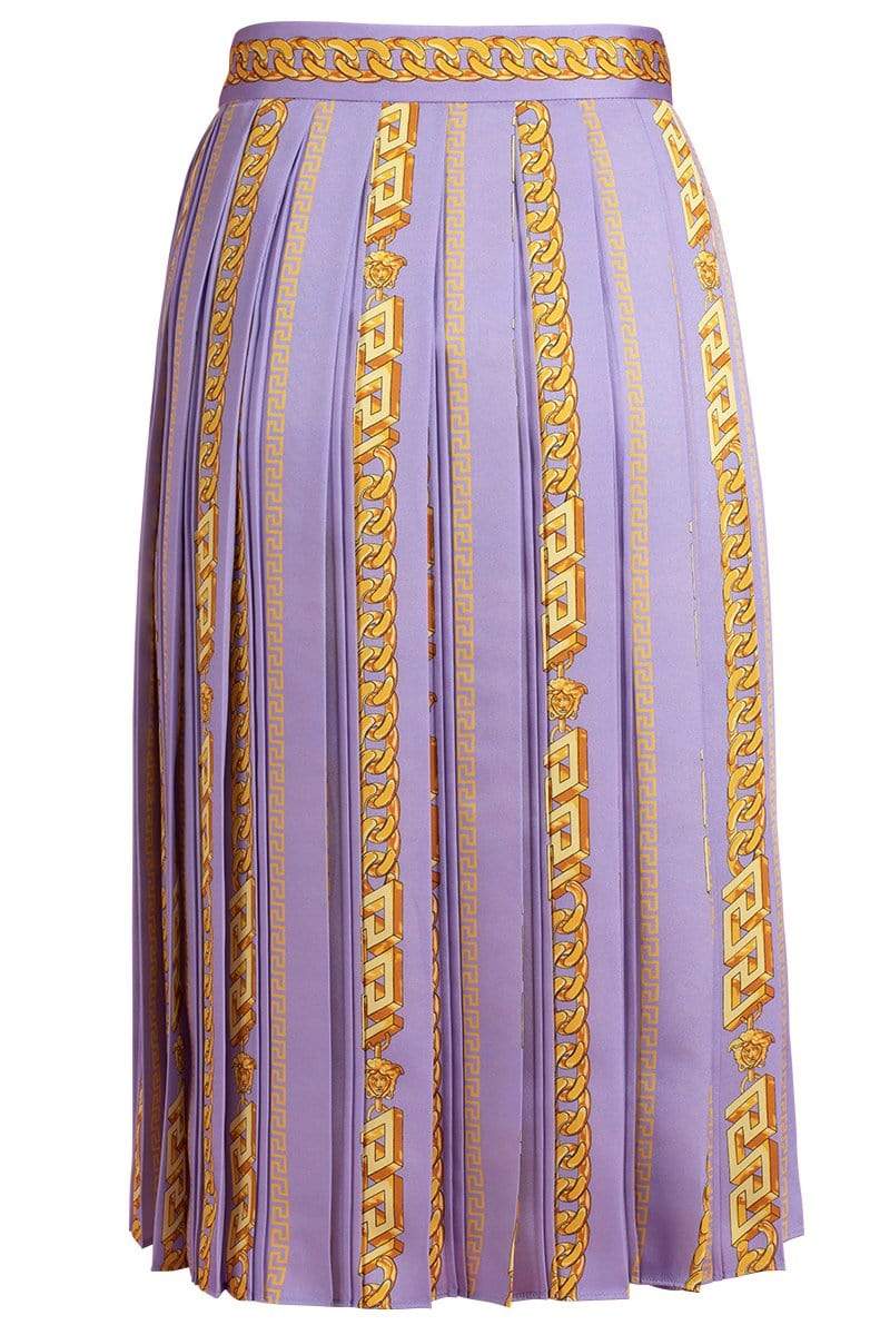 VERSACE-Pleated Skirt With Pinstripe-