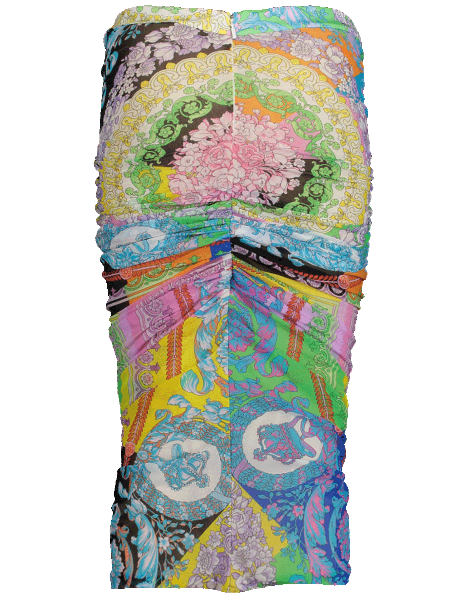 VERSACE-Ruched Tulle Skirt-
