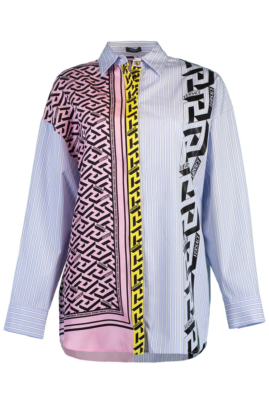 VERSACE-Long Sleeve Oversized Button Down-