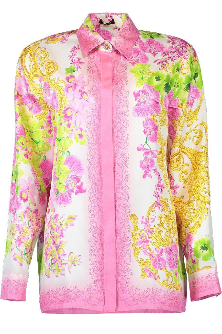 VERSACE-LS Button Down Blouse-