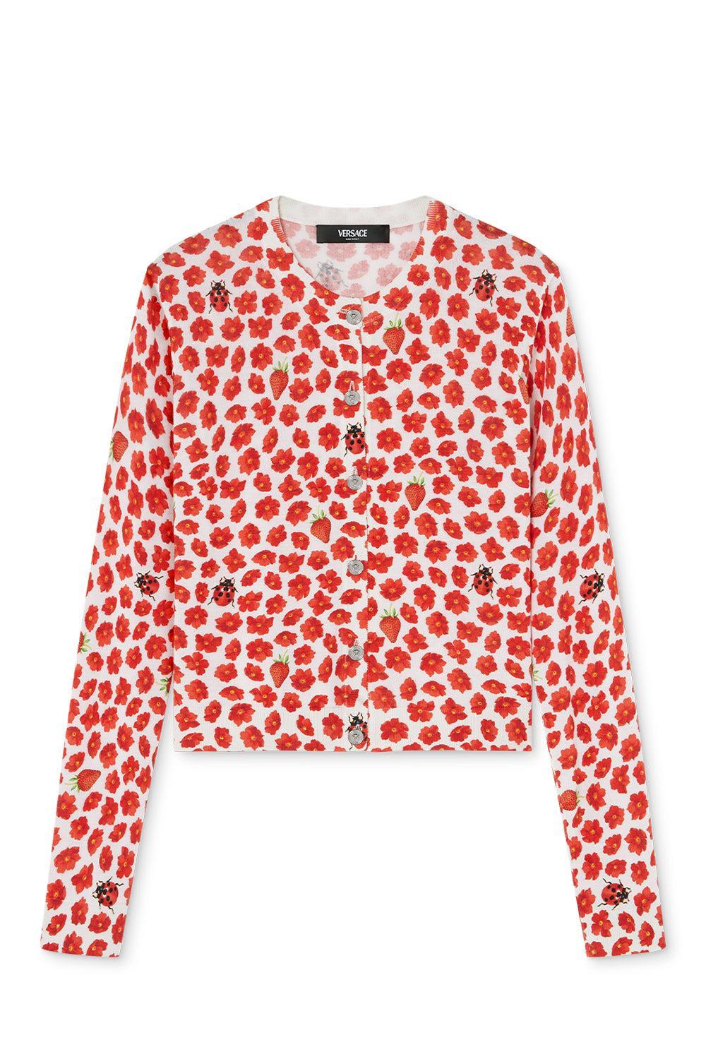Strawberry Garden Cardigan-WHT/RED-36-CLOTHINGTOPSWEATER-VERSACE