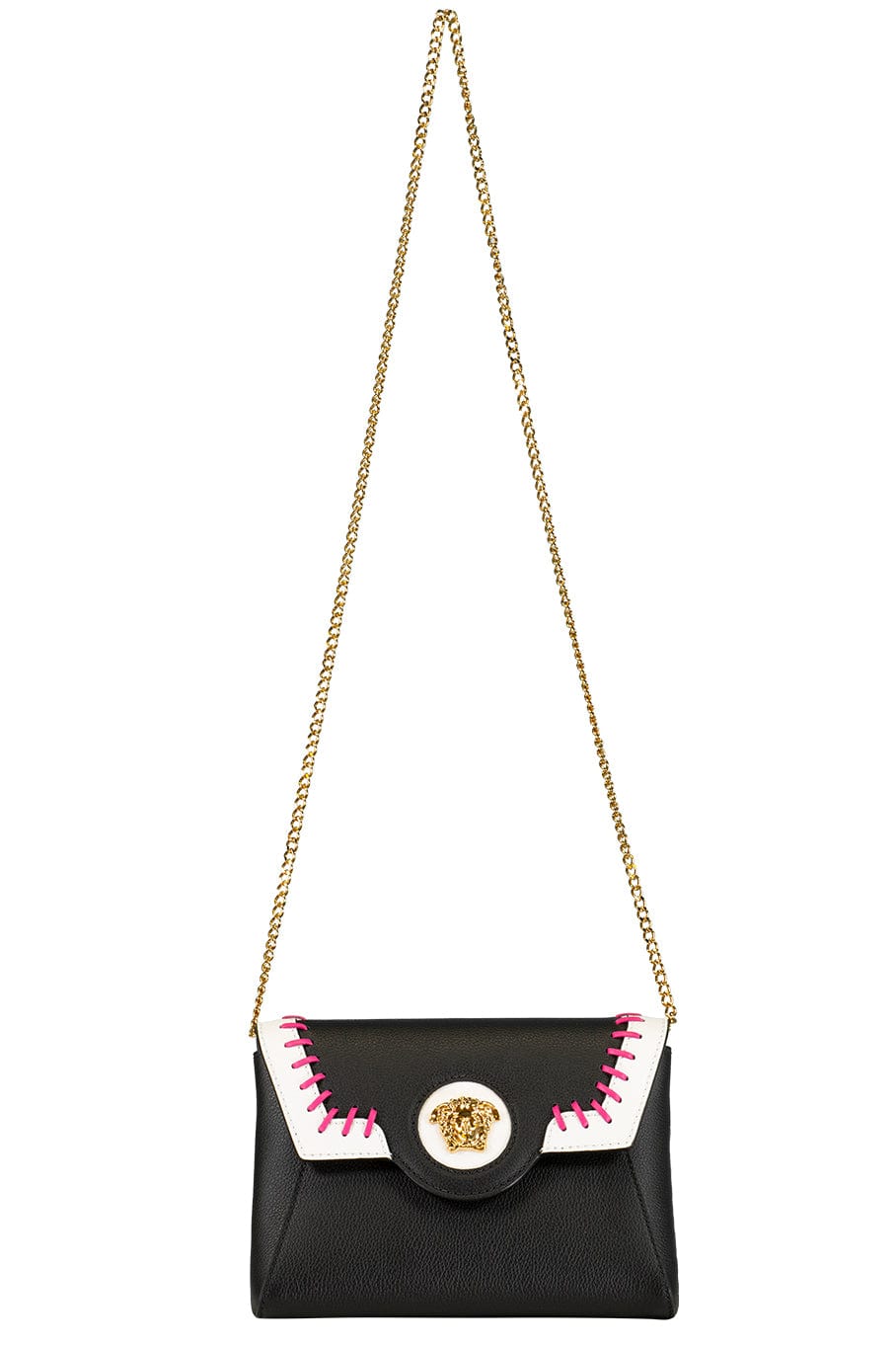 VERSACE-La Medusa Envelop Clutch-BK/WHT/F