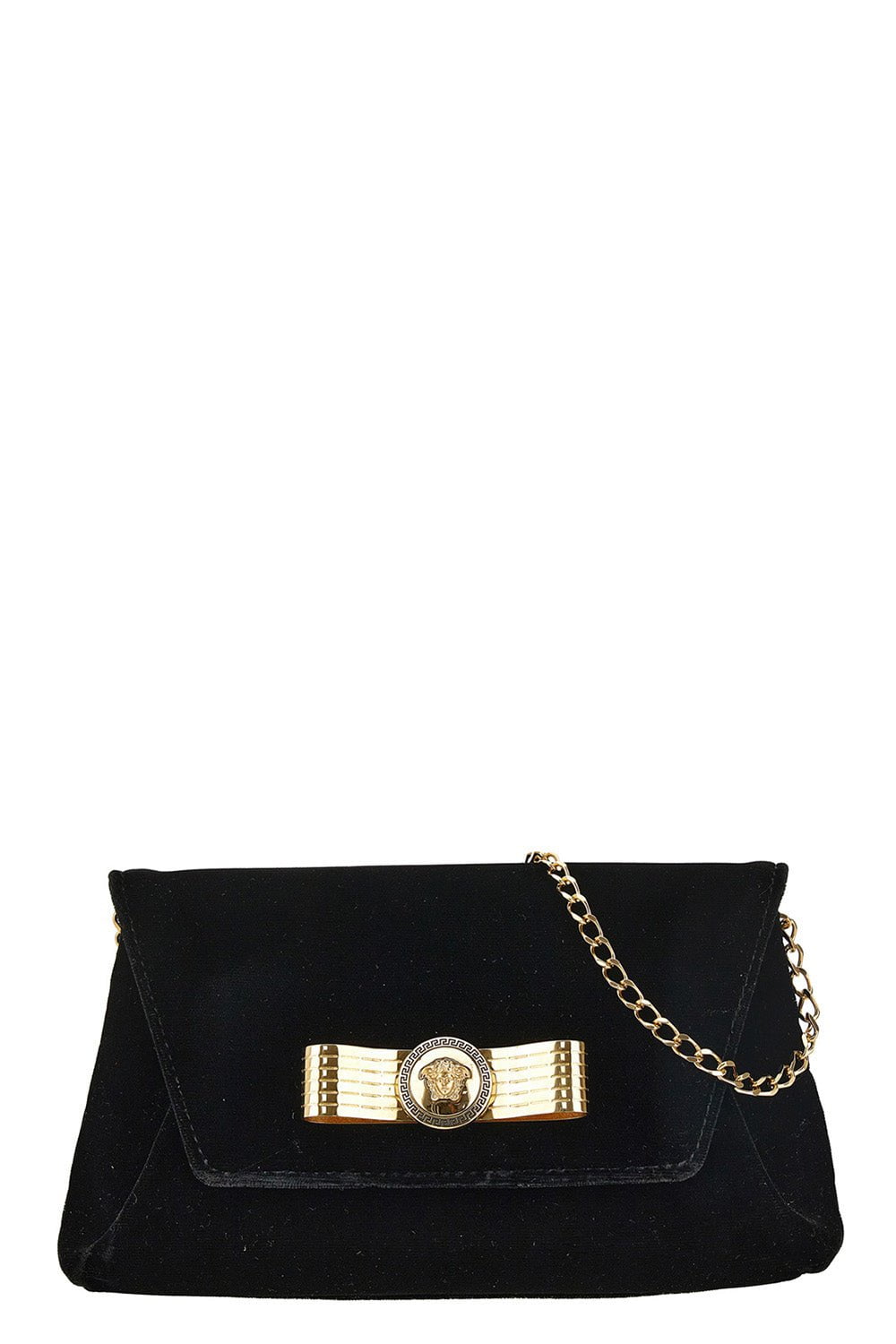 VERSACE-Logo Clutch-BLK/GOLD