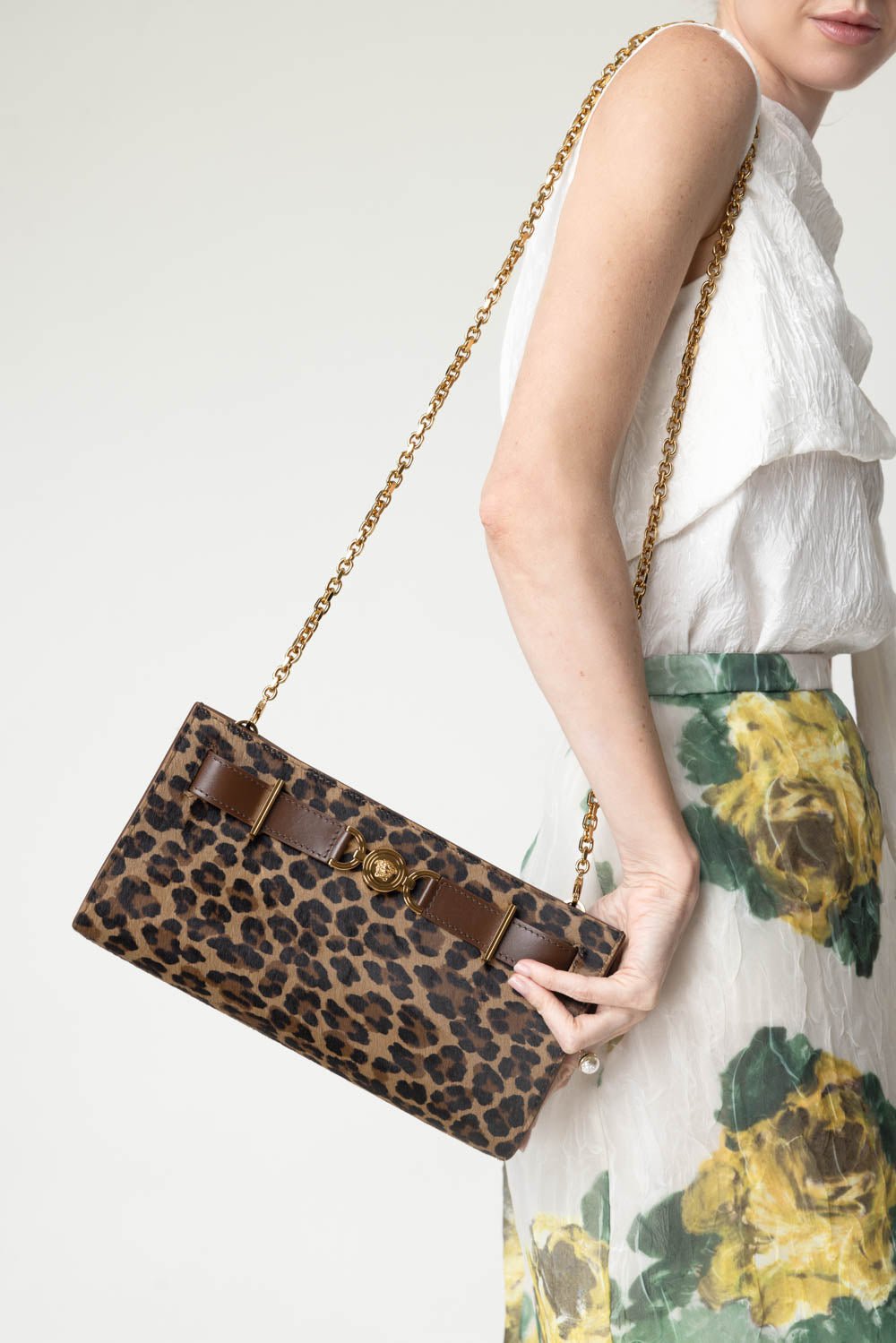 VERSACE-Medusa '95 Clutch - Brown Gold-BRNMOKA