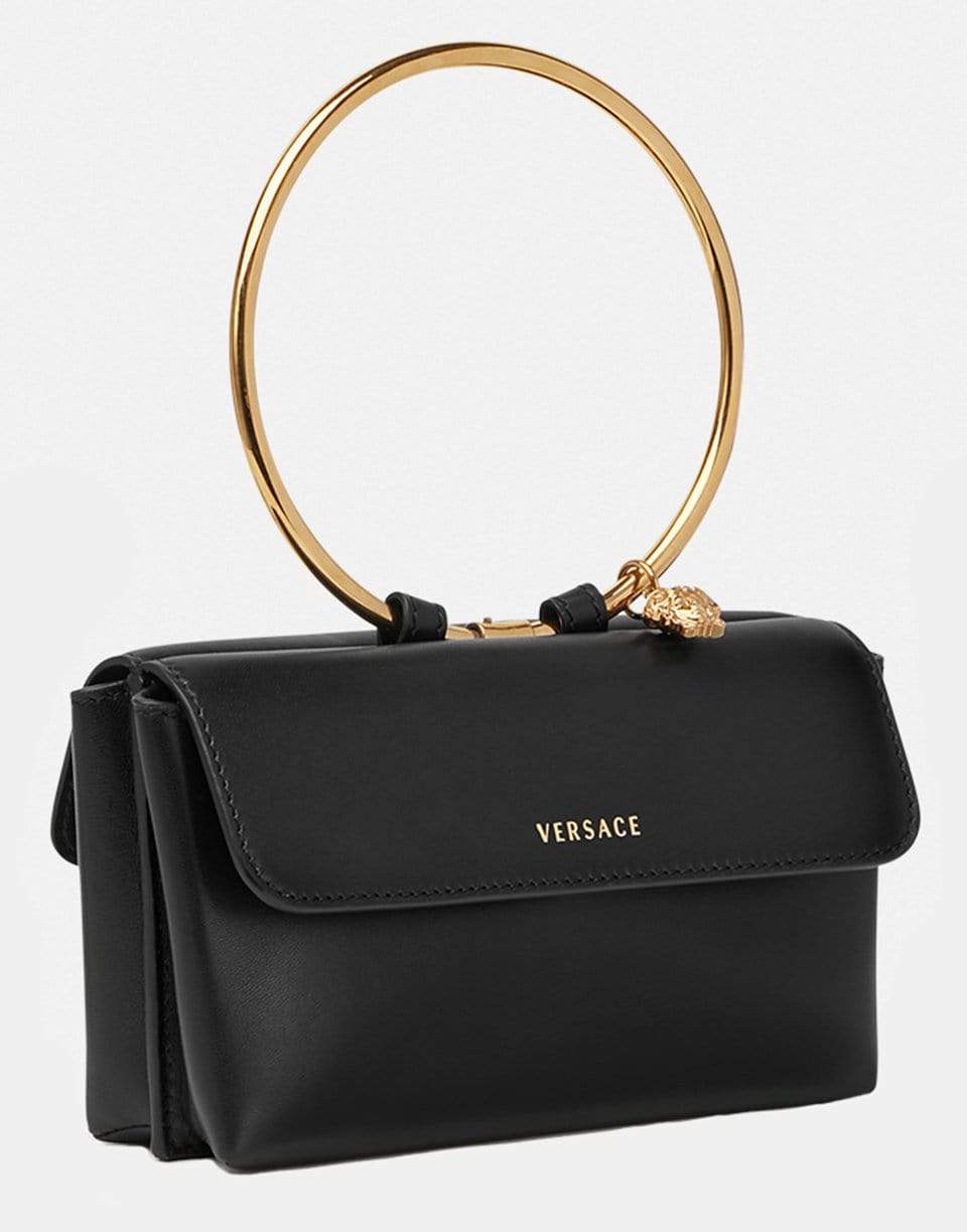 VERSACE-Medusa Ring Evening Bag-NERO/ORO