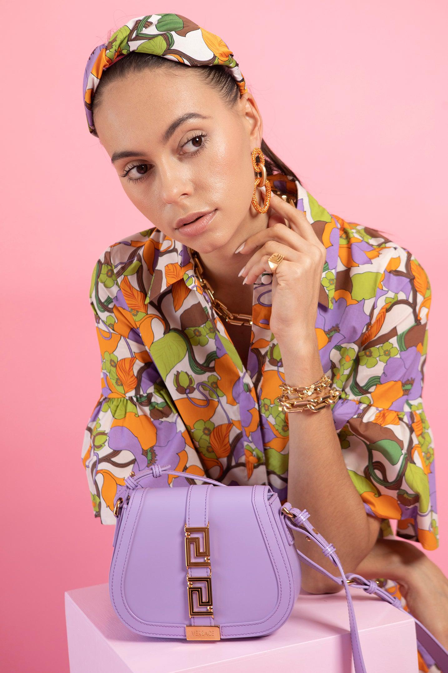 VERSACE-Greca Goddess Small Shoulder Bag-BBYVIOLT