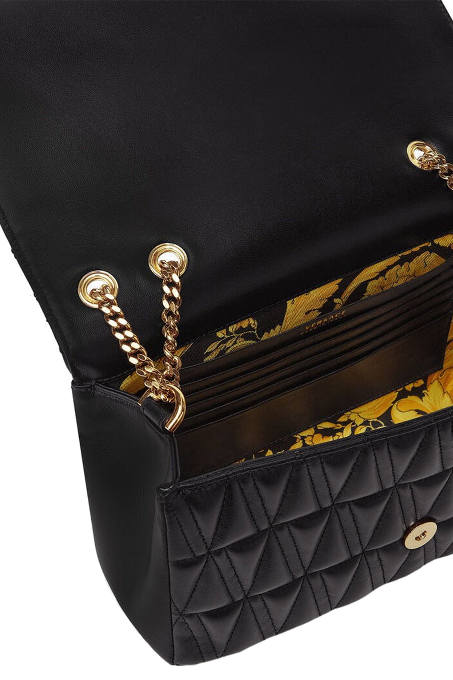 VERSACE-Virtus Shoulder Bag-BLACK