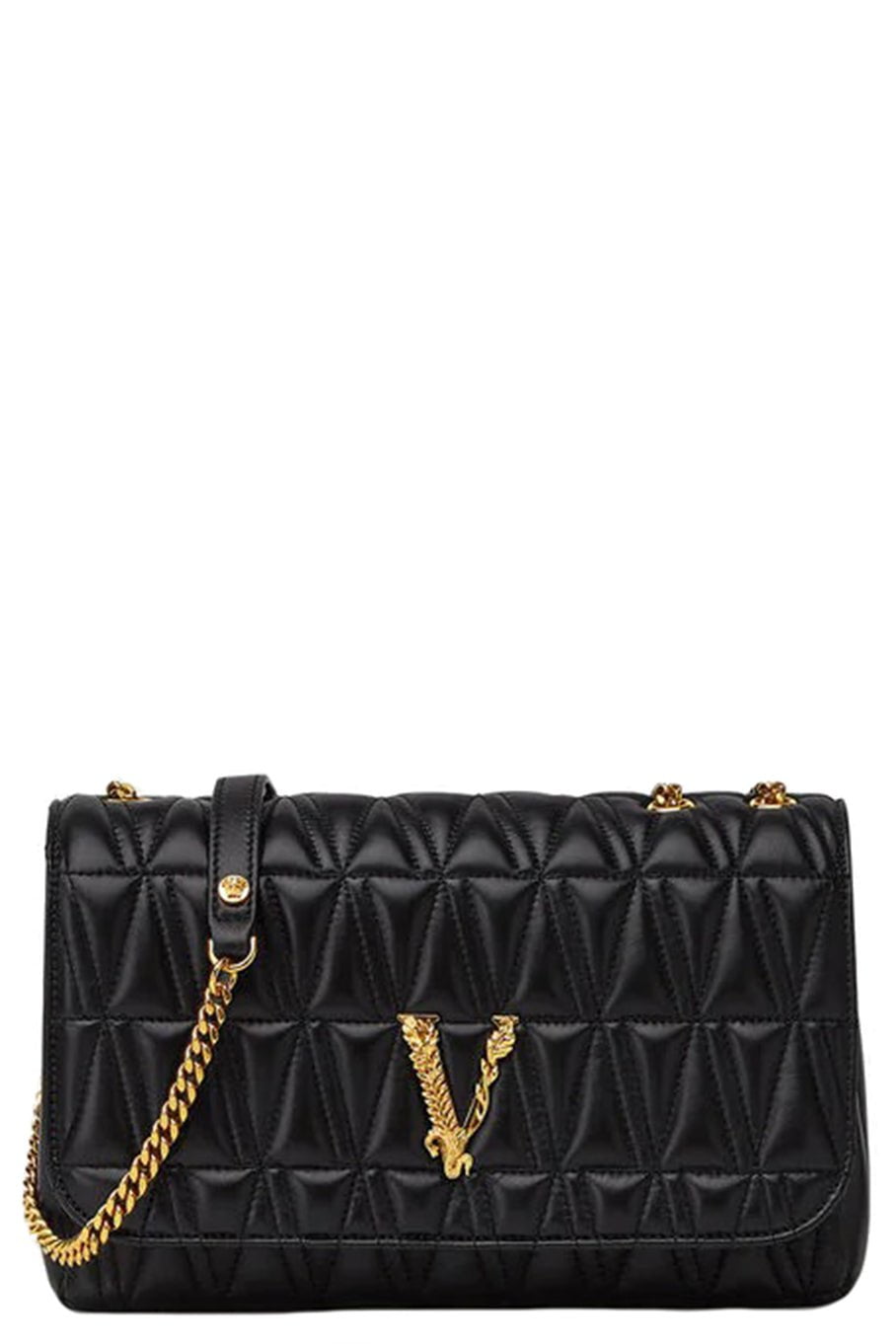 VERSACE-Virtus Shoulder Bag-BLACK