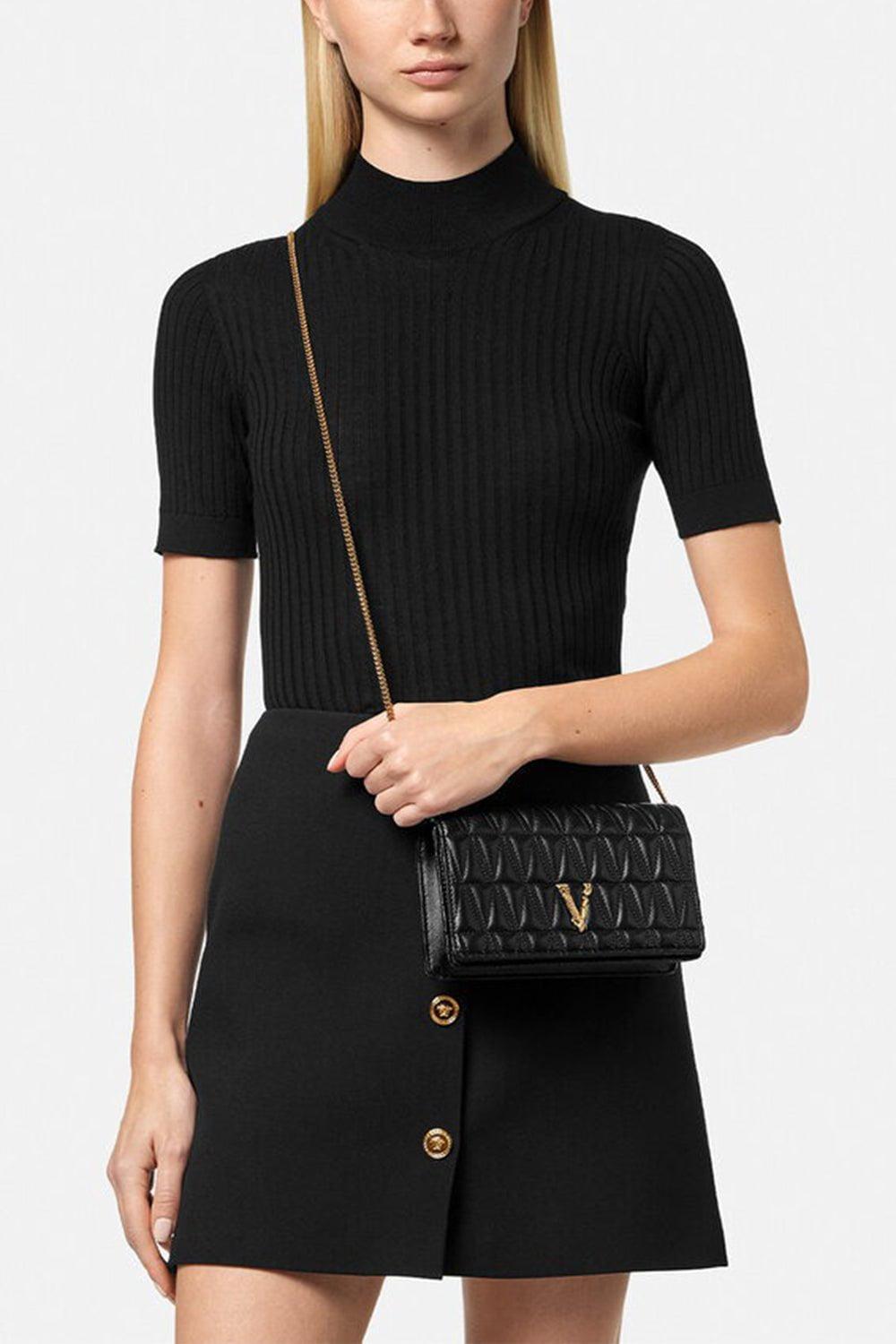 VERSACE-Virtus Clutch - Black-BLK/GLD