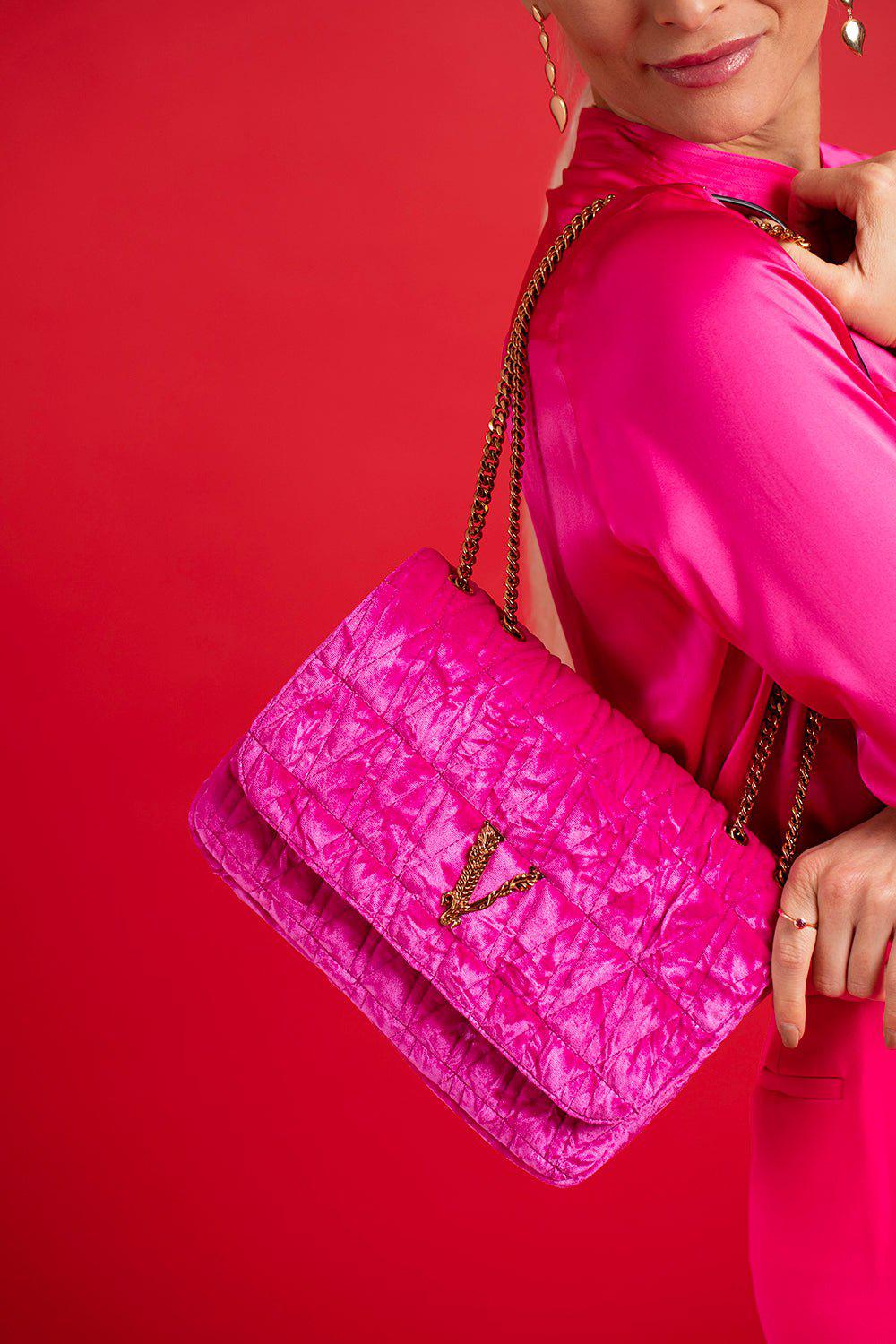 VERSACE-Virtus Bag - Glossy Pink-GLOSSYPK