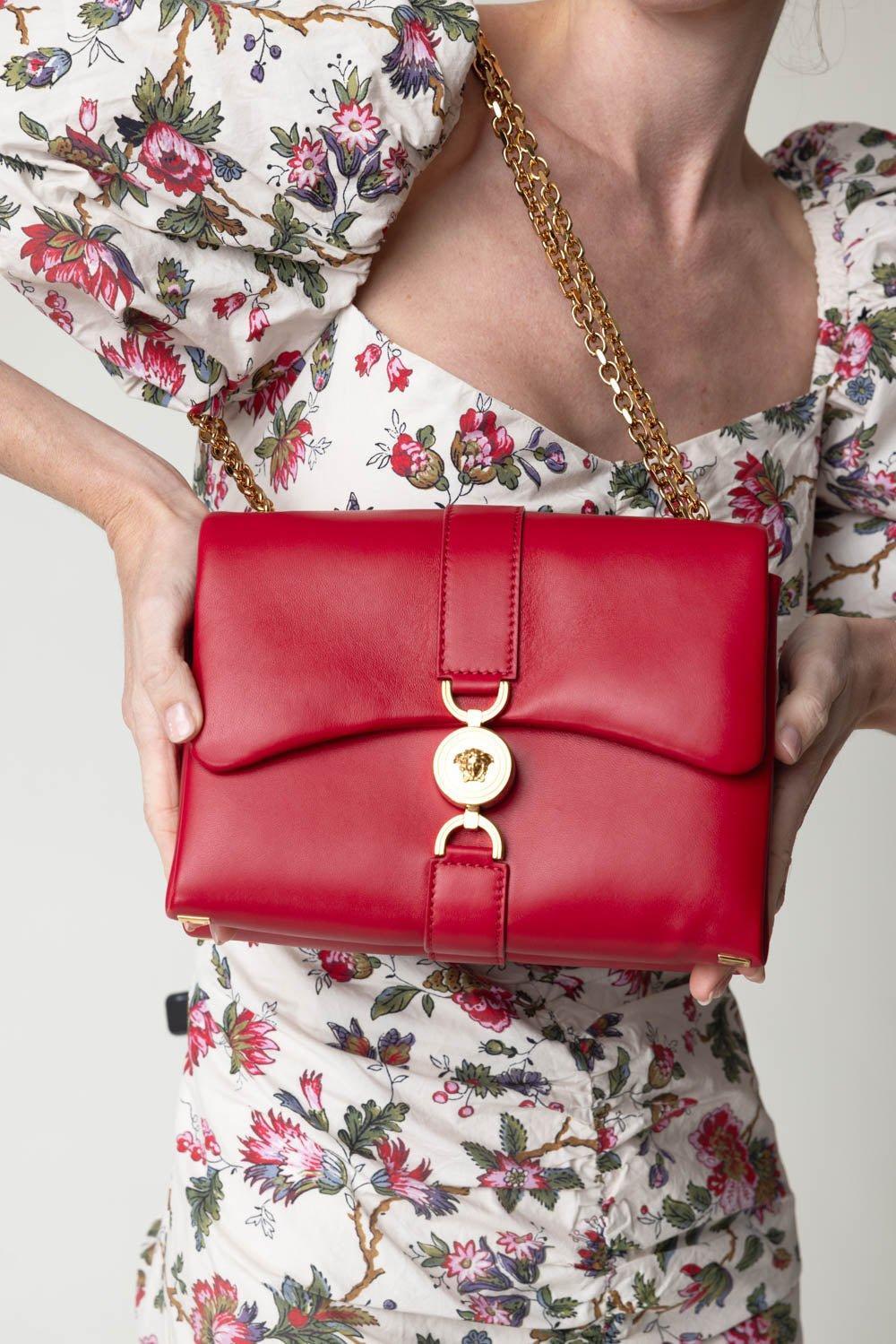 VERSACE-Shoulder Bag - Lipstick Red-LIPSTKRD