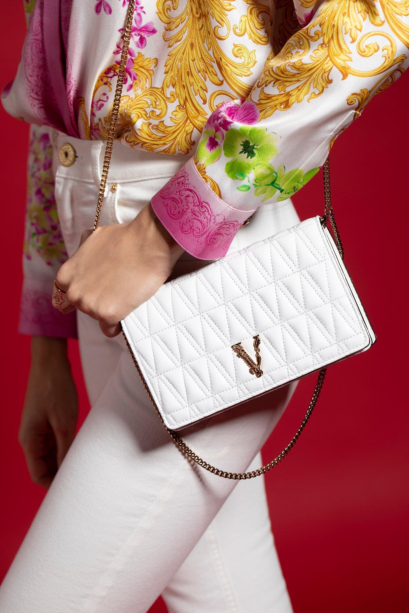 VERSACE-Virtus Clutch-OPTIC WHITE