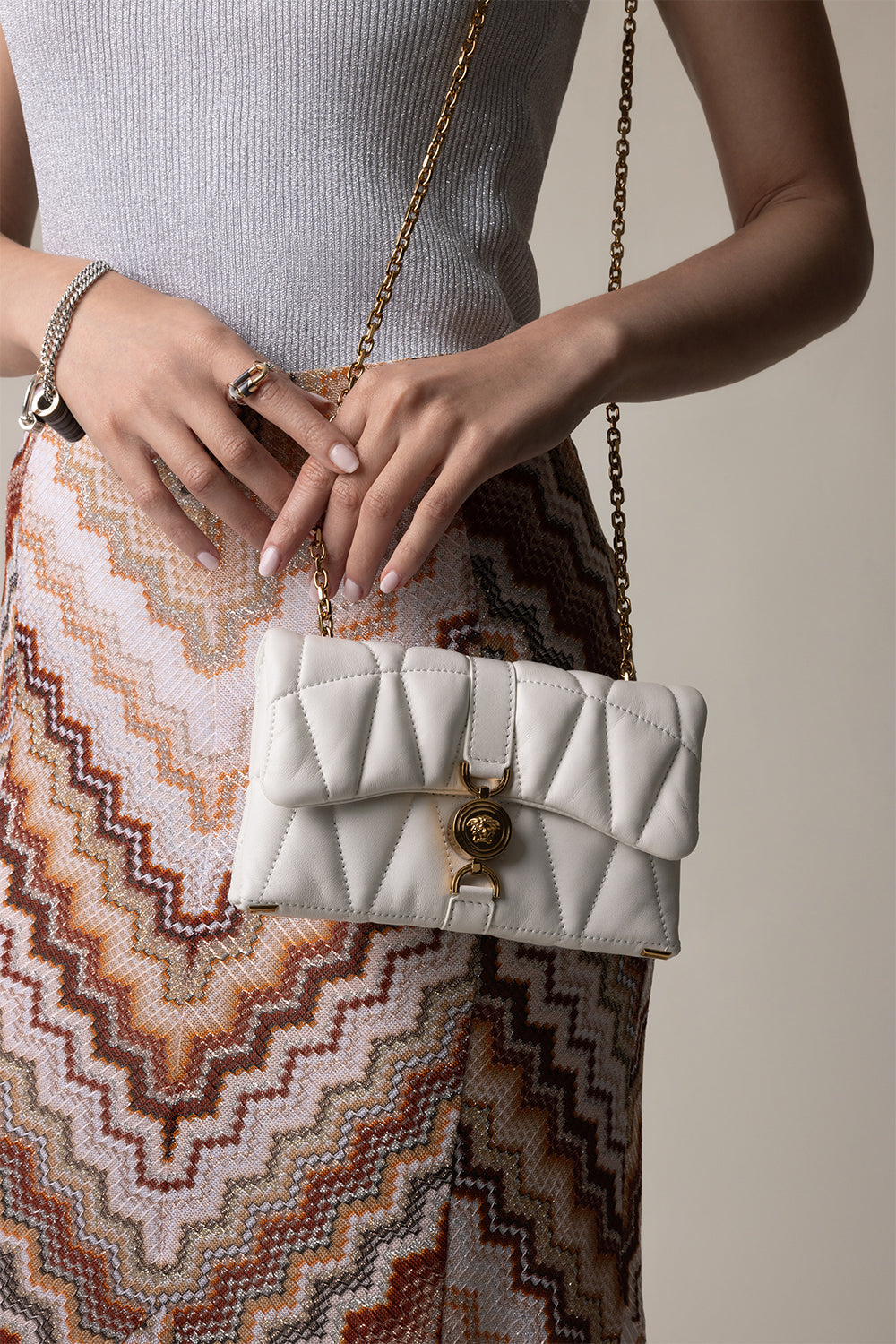 Mini Klieo Bag - White-PORCWHGL-O/S-HANDBAGSHOULDER-VERSACE