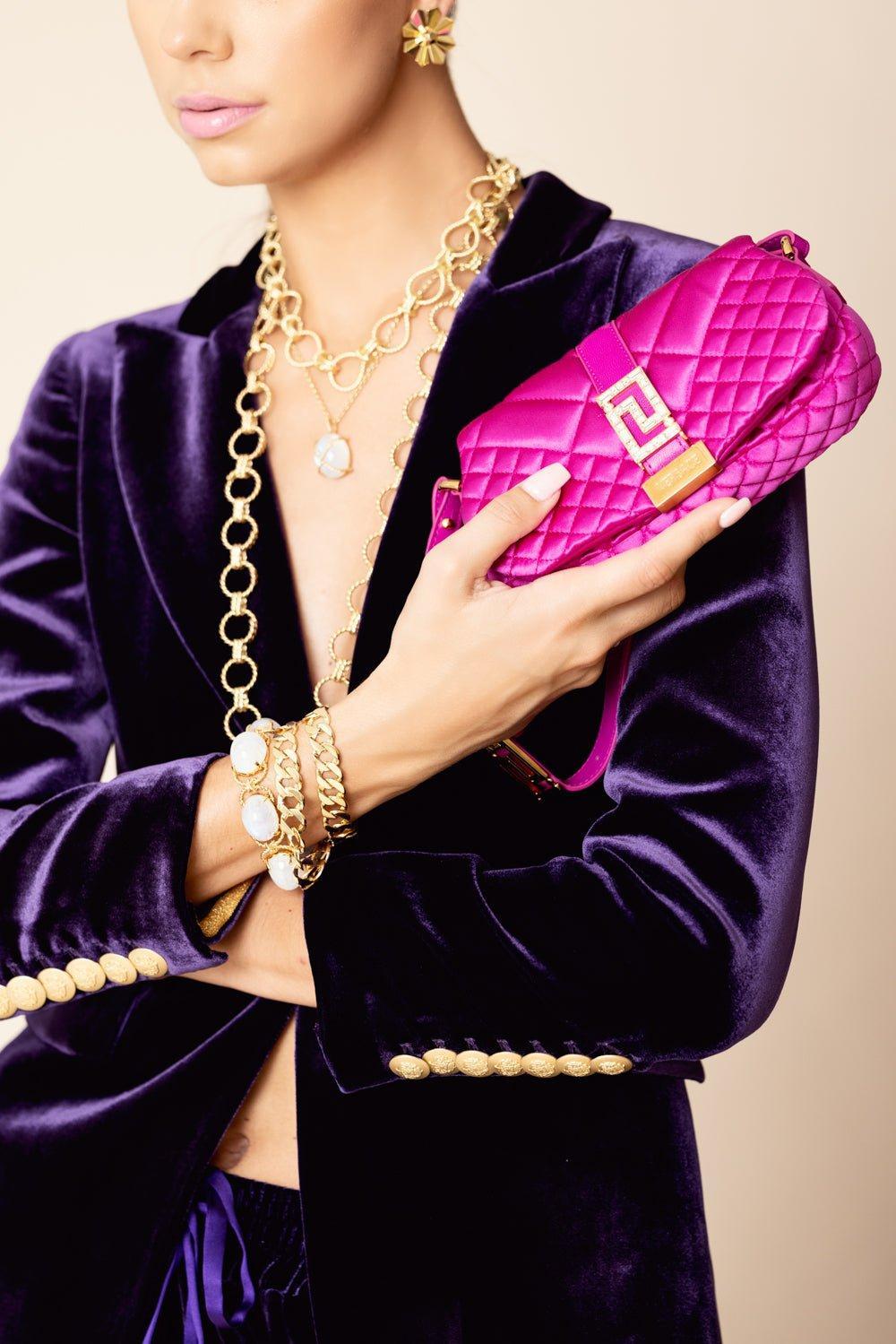 VERSACE-Greca Goddess Mini Bag - Water Lilly Gold-WTRLLYGD