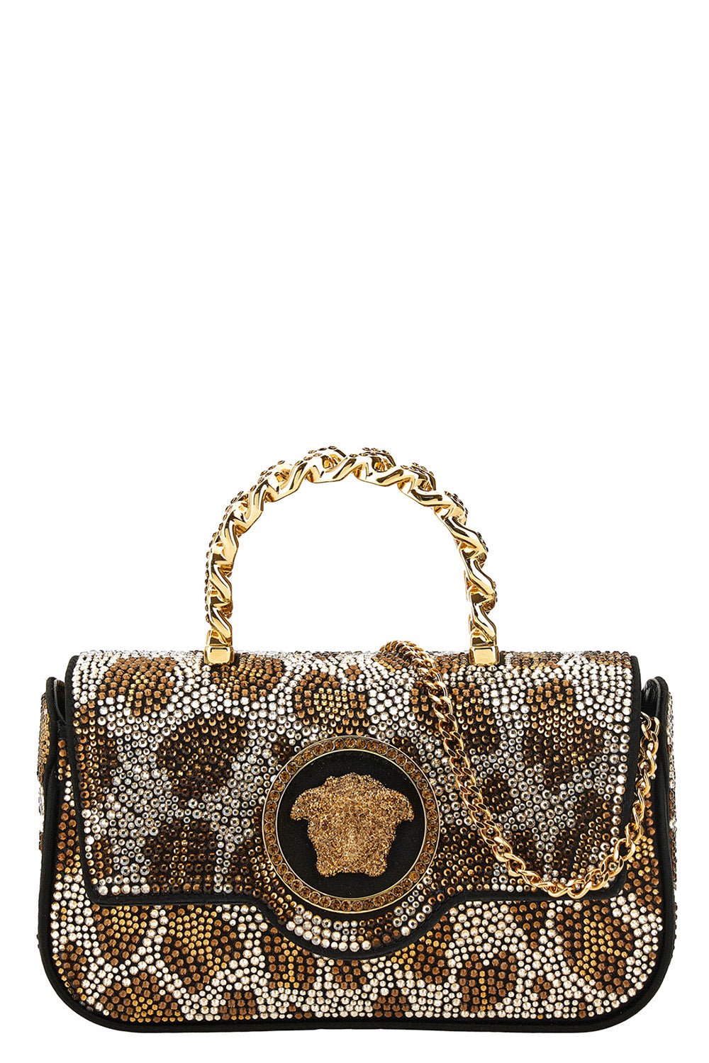 VERSACE-La Medusa Mini Bag - Black Gold-BLK/GOLD