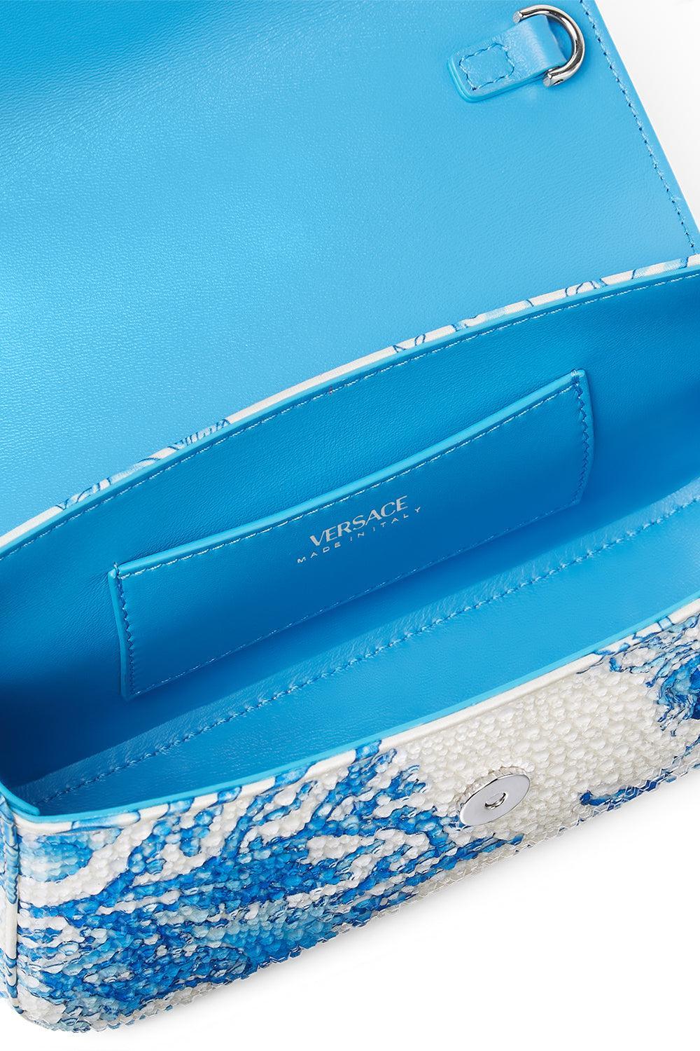 La Medusa Mini Bag - Bright Blue Underwater Barocco-BRTBLUPA-HANDBAGTOP HANDLE-VERSACE