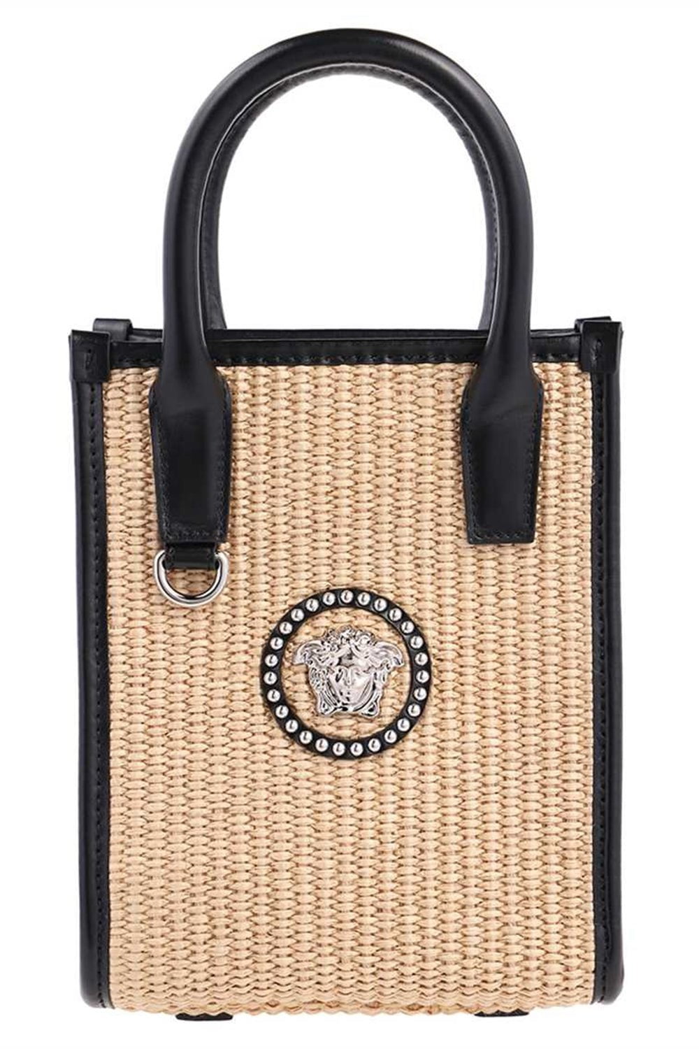 VERSACE-Mini Medusa Tote - Natural-NAT/BLK