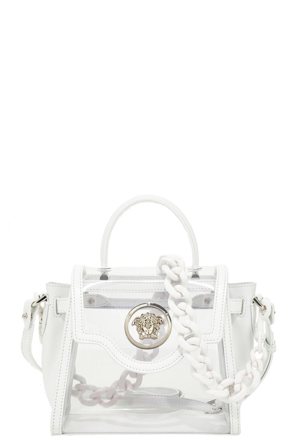VERSACE-La Medusa Top Handle Bag - Optical White-OPWH/PAL