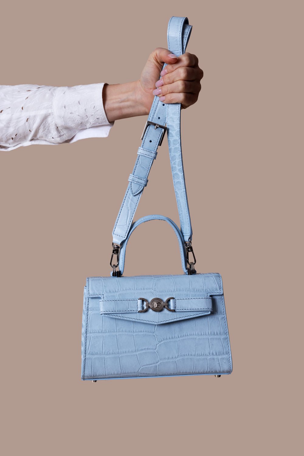 VERSACE-Medusa '95 Small Handbag - Pastel Blue-PSTLBLUP