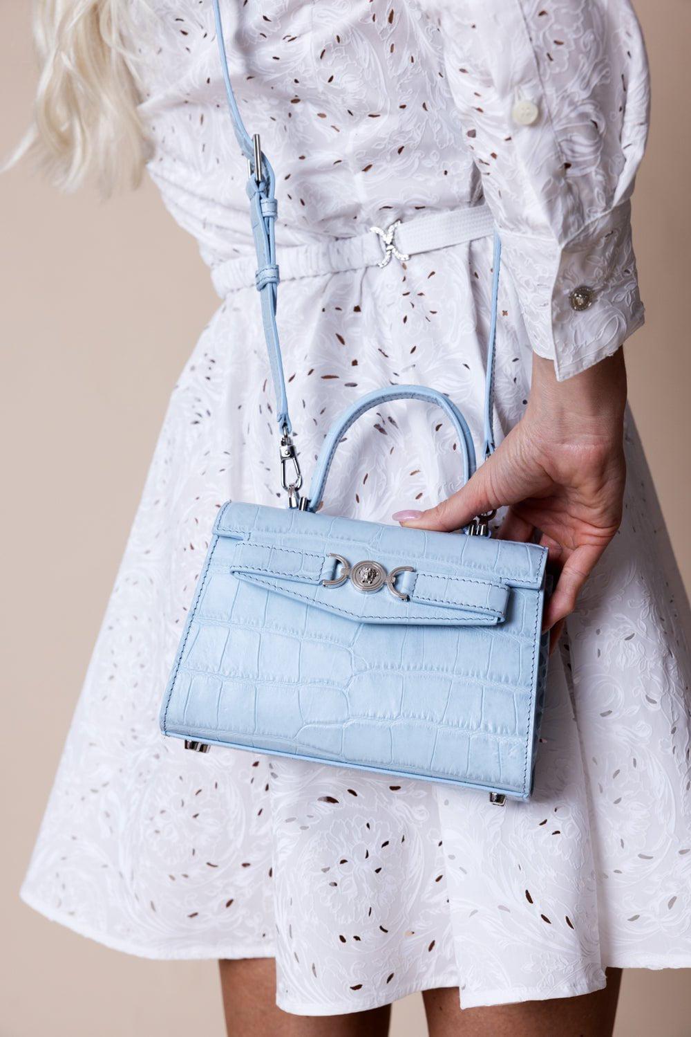 VERSACE-Medusa '95 Small Handbag - Pastel Blue-PSTLBLUP