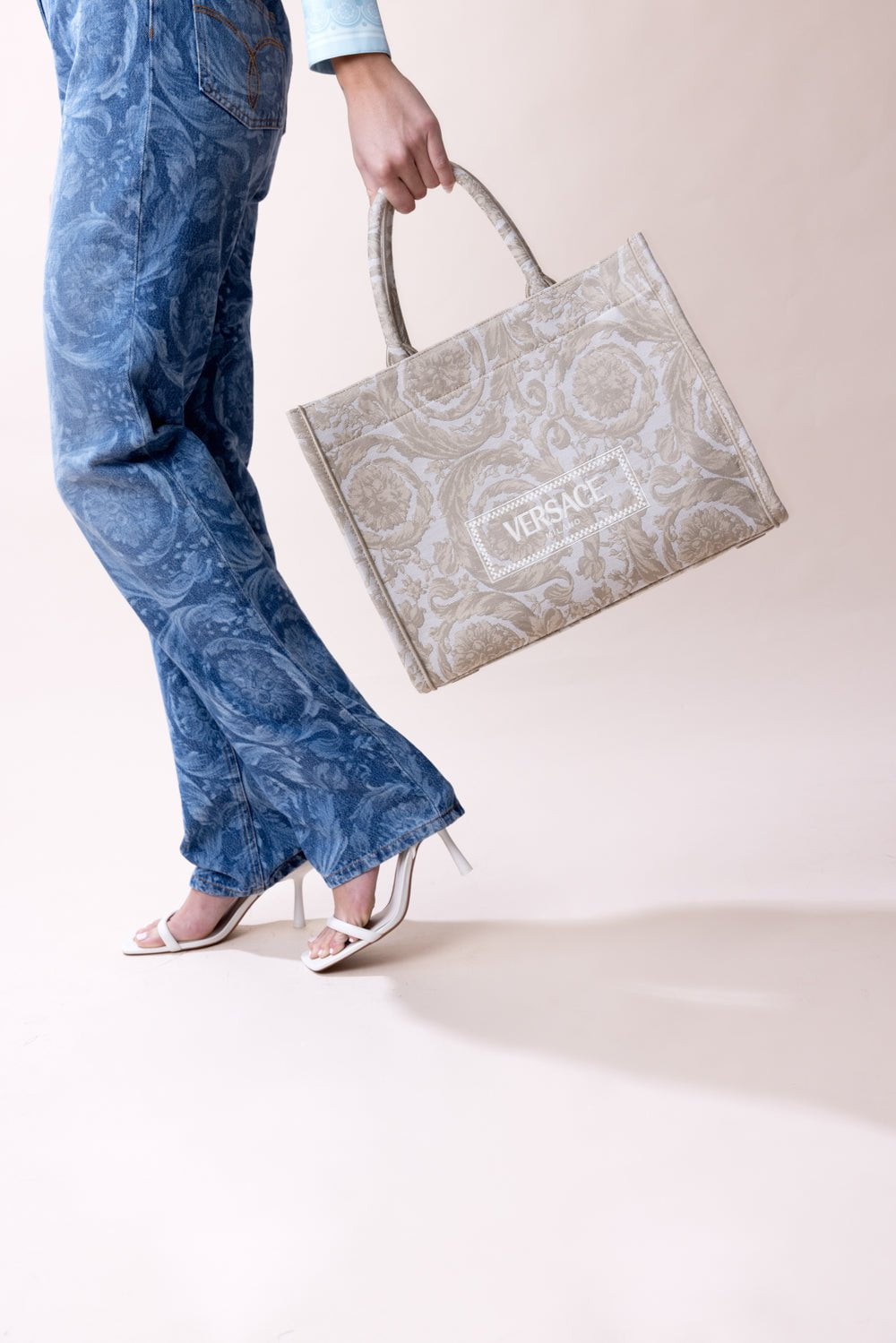 VERSACE-Barocco Athena Tote Bag - Beige-BEIGE/BE