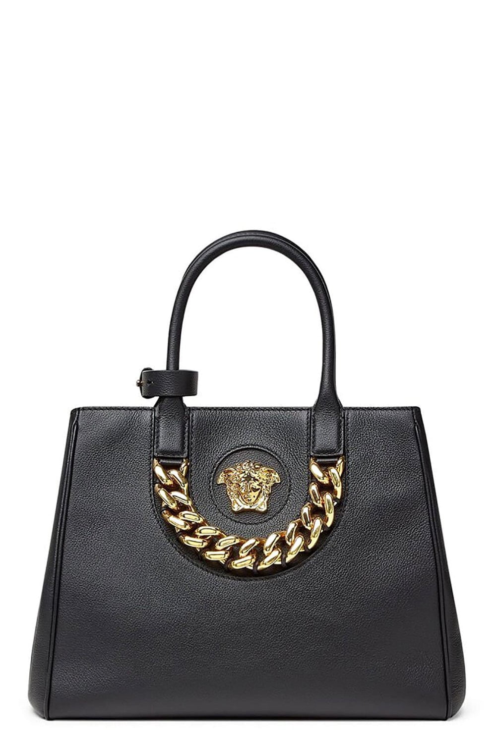 VERSACE-Large Tote With Crossbody Strap - Black-BLACK