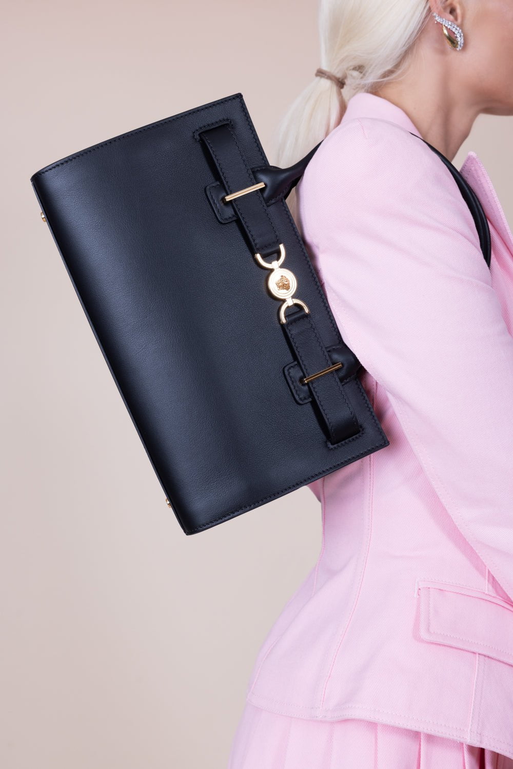 VERSACE-Medusa 95 Tote - Black-BLK/GOLD