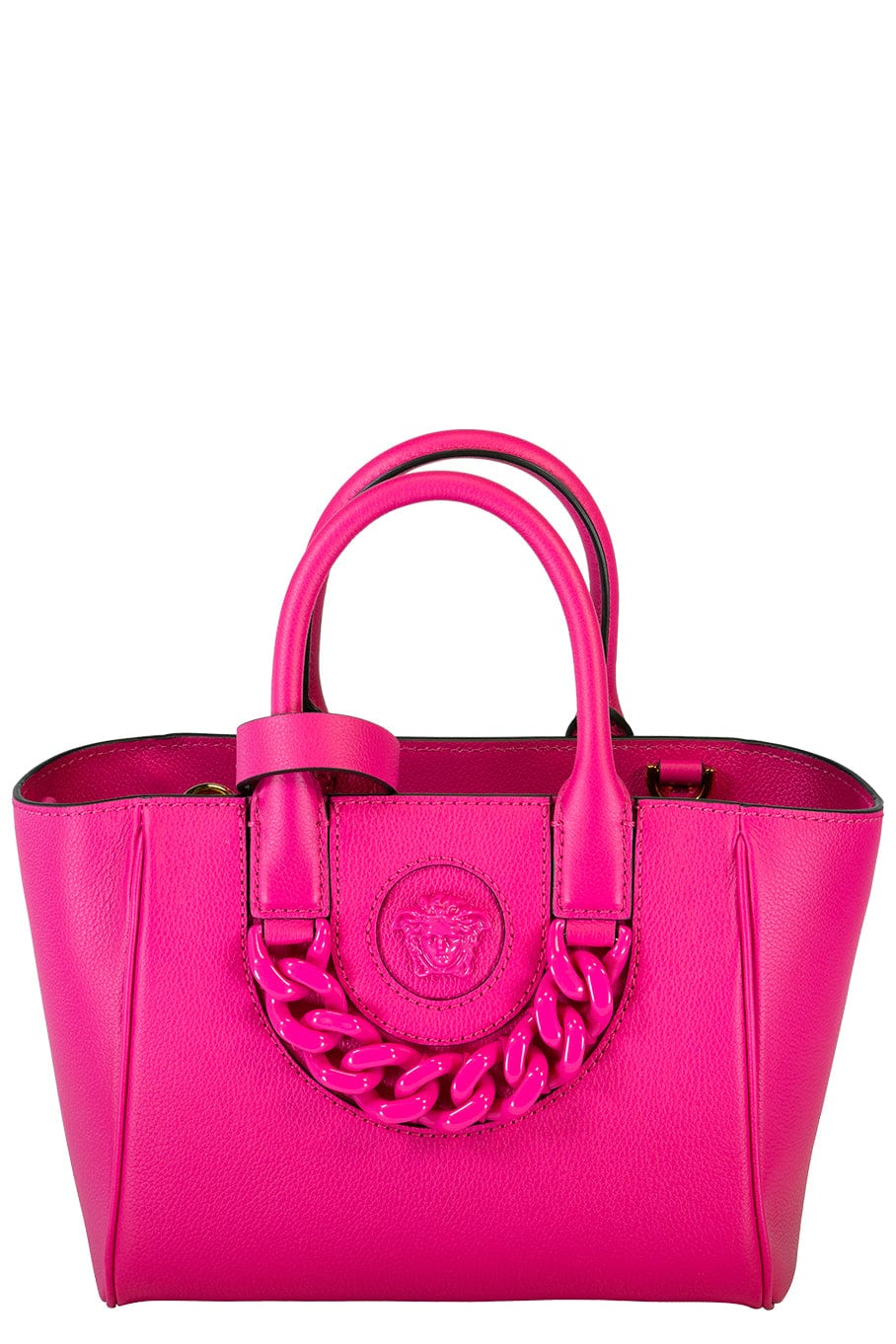 VERSACE-Small Tote With Crossbody Strap-CERISE