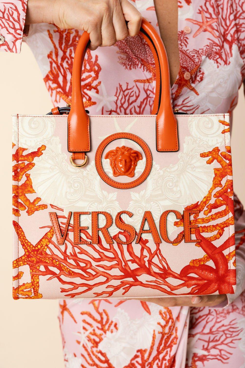 VERSACE-La Medusa Small Tote Bag-CORALMLT